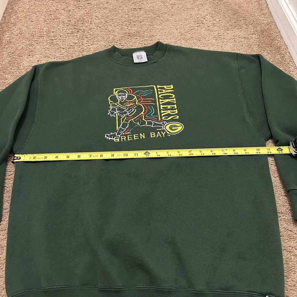 Logo 7 Green Bay Packers Vintage Sweatshirt Embroidered Graphic Size XL *READ - Picture 6 of 10
